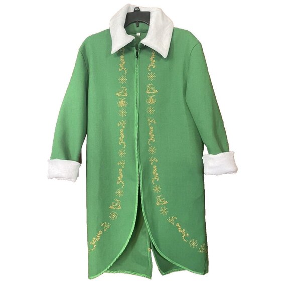 Men's Elf Costume Coat Adult Christmas Cosplay Suit Xmas Outfits Small Coat - Picture 1 of 11